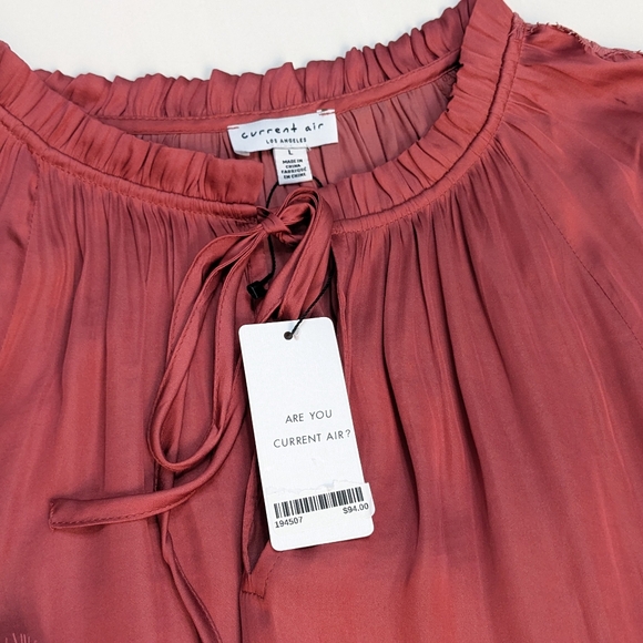 Current Air Blouse NWT Peasant S Size Large - Picture 8 of 12